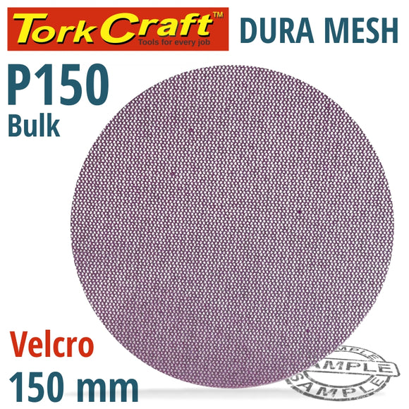 DURA MESH ABR.DISC 150MM HOOK AND LOOP150GRIT BULK FOR SANDER POLISHER