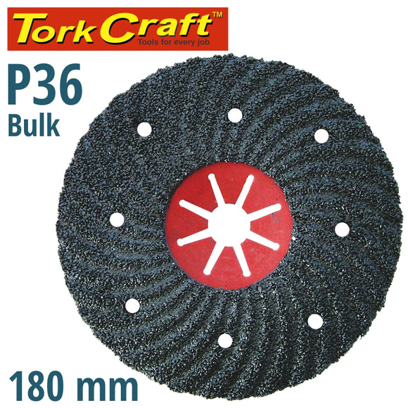 VULCANIZED FIBRE DISC 180MM 36 GRIT BULK