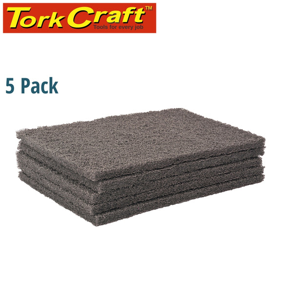 PAD NON WOVEN IND. STRENGTH 5PC 150 X 230MM ULTRA FINE GREY