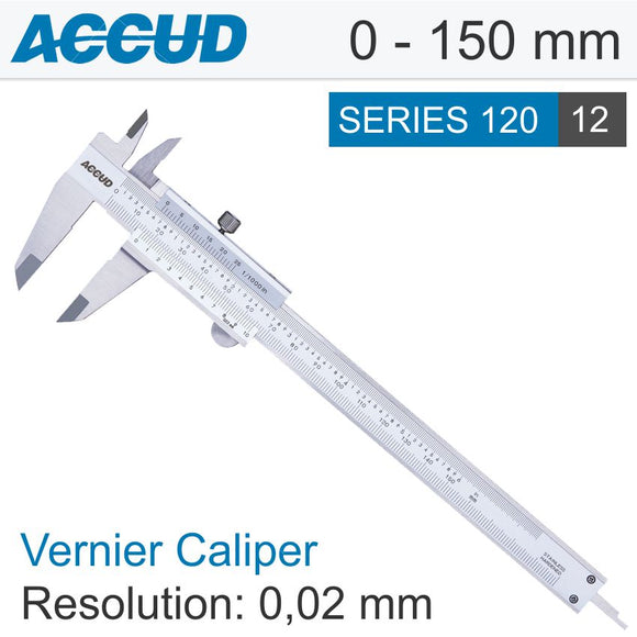 ACCUD VERNIER CALIPER 0-150MM ( 0.02MM)