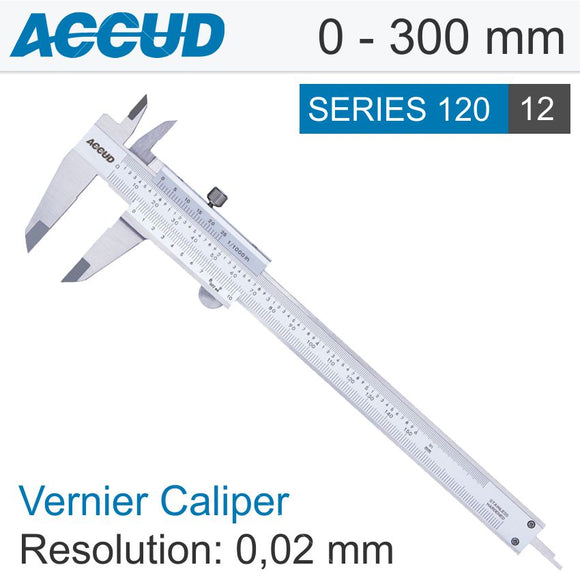 VERNIER CALIPER 0-300MM 0.02MM RES.