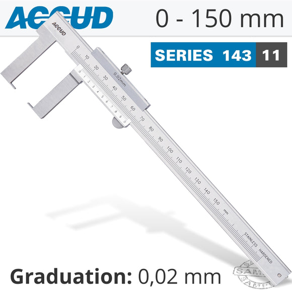 OUTSIDE NECK VERNIER CALIPER 0-150MM/0-6'