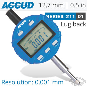 DIGITAL INDICATOR LUG BACK 12.7MM/0.5'