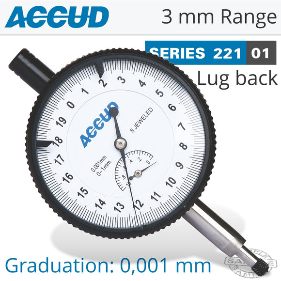 PRECISION DIAL INDICATOR LUG BACK 3MM