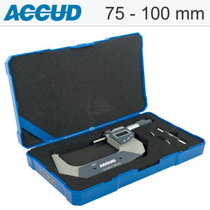 ACCUD DIGITAL OUTSIDE MICROMETER.IP65.75MM-100MM (0.001MM)