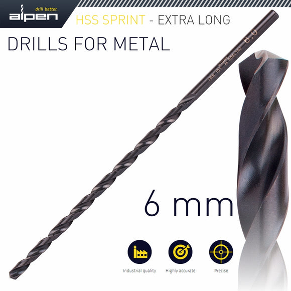 ALPEN HSS SUPER 6MM 205 X 140 EXTRA LONG