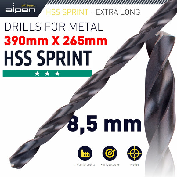 HSS DRILL BIT 8.5MM 390X265MM EXTRA LONG