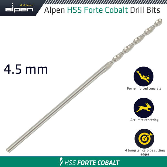 HSS FORTE COBALT DRILL BIT 4.5MM