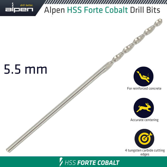 HSS FORTE COBALT DRILL BIT 5.5MM