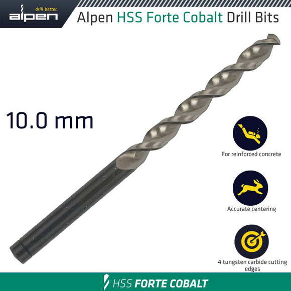 HSS FORTE COBALT DRILL BIT 10MM