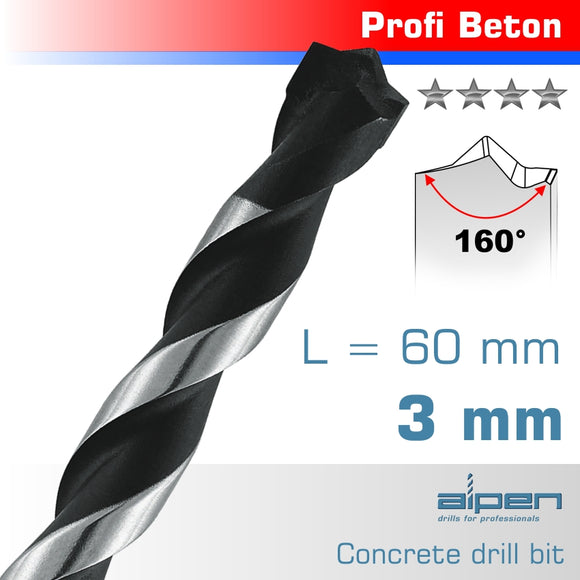 CONCRETE PROFI BETON DRILL BIT 3MM