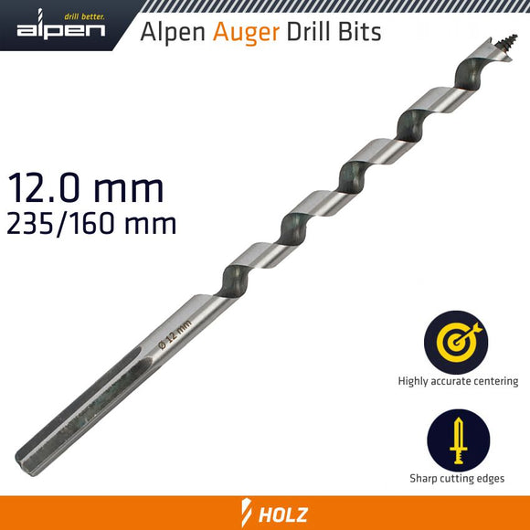 WOOD AUGER DRILL BIT 12X 235MM