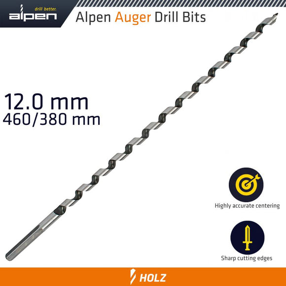 WOOD AUGER DRILL BIT 12 X 450MM