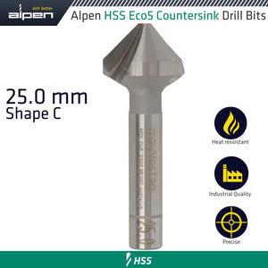 HSS-ECO5 COUNTERSINK 90  25.0 DIN 335 SHAPE C