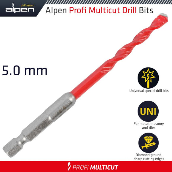 PROFI MULTICUT DRILL BIT 5MM HEX SHANK