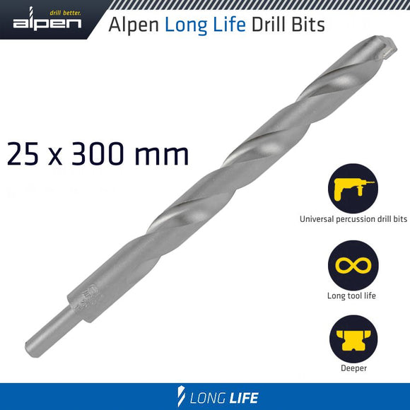 MASONRY DRILL BIT LONG LIFE 25 X 300MM