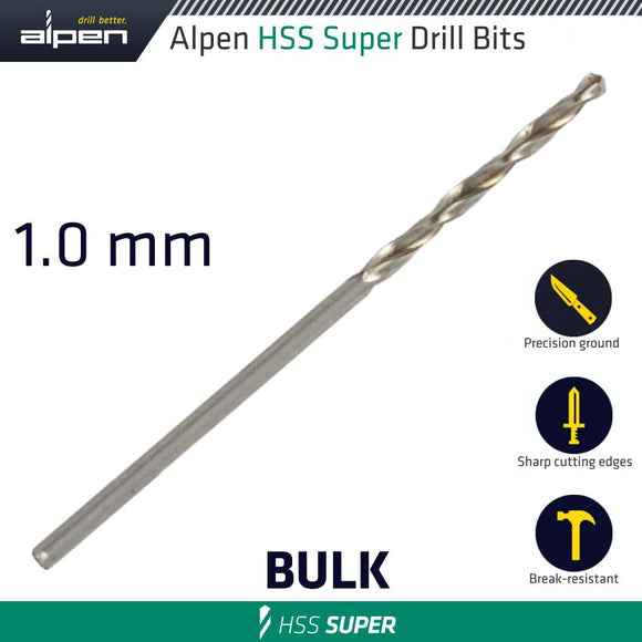 HSS SUPER DRILL BIT 1.0 MM LOOSE