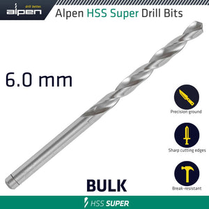 HSS SUPER DRILL BIT 6MM LOOSE