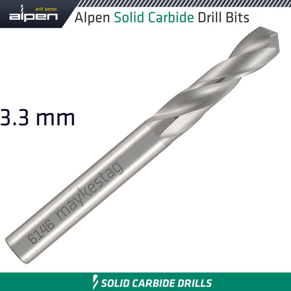 ALPEN SOLID CARBIDE DRILL BIT 3.3