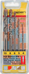 MULTICUT DRILL BIT SET 5 PIECE HEX SHANK 4 5 6 8 10mm