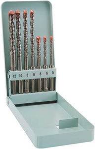 SDS DRILL BITS 7 PIECE SET IN METAL CASE