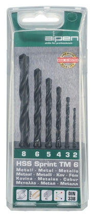 HSS SPRINT DRILL BIT SET 6 PIECE 2 - 8MM