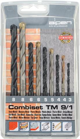 HSS/MASONRY DRILL BIT KOMBI SET 3-8MM