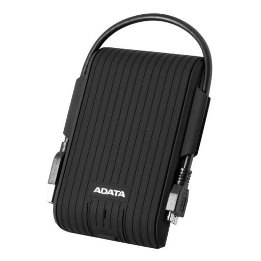 Adata HD725 series , 2Tb/2000Gb black+blacK , with built-in wrap-around cable management + blue LED indicator , tripple-layers protection with iP68 class waterproof