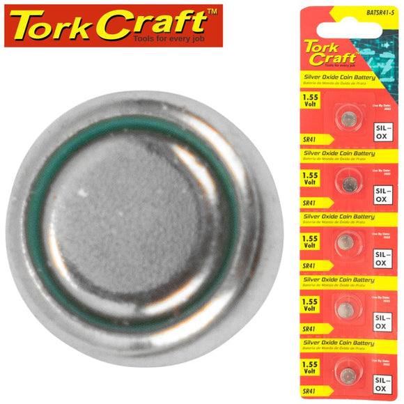 SR41 ALKALINE COIN BATTERY X5 PACK (MOQ 20)