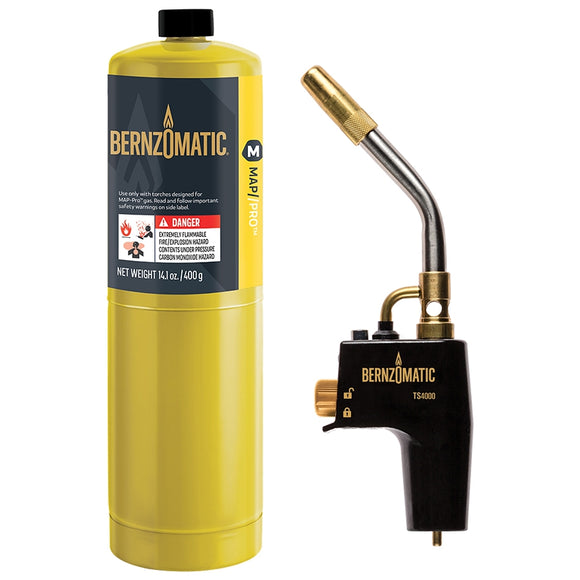 TS4000ZKC BERNZOMATIC MAX HEAT TORCH KIT WITH 1 PRO MAX CYLINDERS