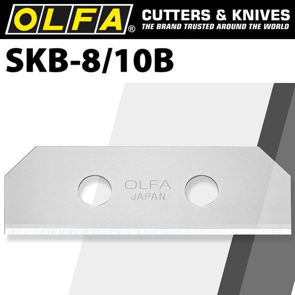 OLFA BLADES (10) FOR SKB8  SAFETY KNIFE CARDED 18MM