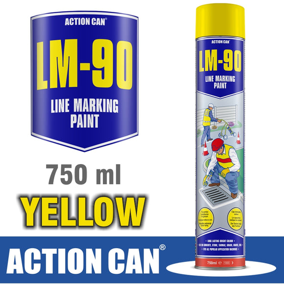 LM-90 YELLOW 750ML LINE MARKING PAINT