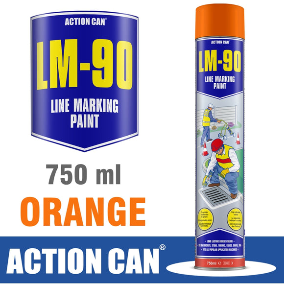 LM-90 ORANGE 750ML LINE MARKING PAINT