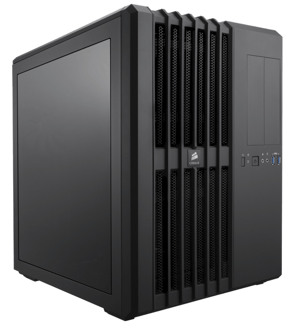 Corsair CC-9011030-WW carbide series air 540 Windowed ( full -sized side window ) , with direct airflow path , 2x vertical dedicated component chamber , support upto 360mm radiator ( if one day available ) , black , no psu