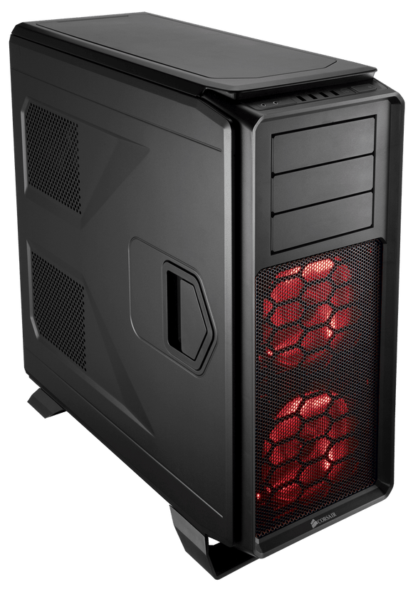 Corsair CC-9011046 graphite 730T - all blacK , 2x hindged side panel , support upto 360mm radiator , support 450mm long card when hdd cage removed , no psu ( bottom placed psu design )