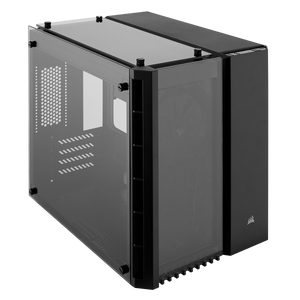 Corsair CC-9011134-WW crystal series 280X blacK - dual-chamber design , with front+sidel+top tripple tempered glass , front+top+bottom full-sized dust filters , all steel exterior , dedicated chamber for psu + hdd bay , no psu