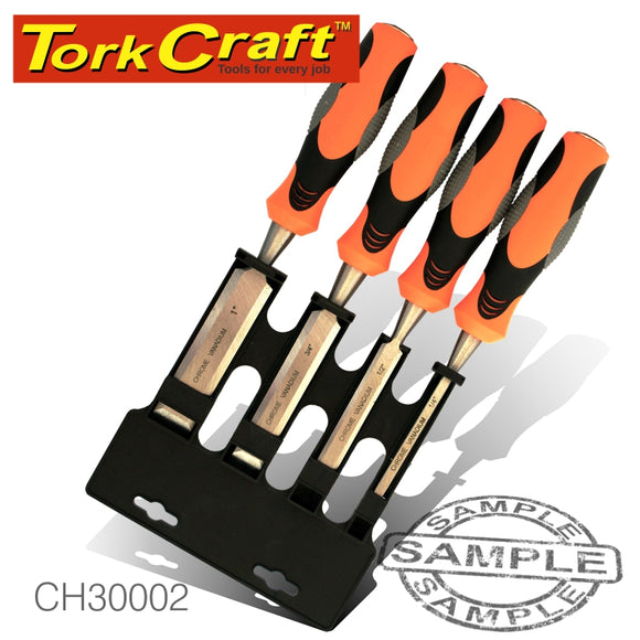 CHISEL SET WOOD 4 PIECE IN BLISTER