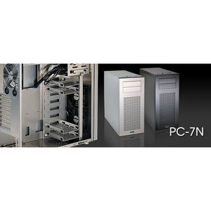 Lian-li pc-7N Black , midi tower , no psu ( bottom placed design - reversable for psu fan to face up or down )