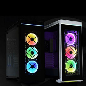 Lian-li pc-A550 Alpha550 , all black , RGB ready ( 3xfan+LED strip with 21 buttons remote control )