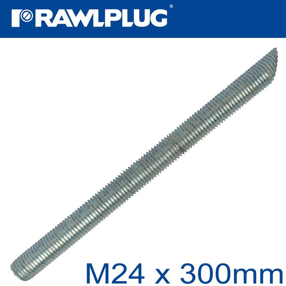 M24X300 STUD EN8 EG ONE ANGLE CUT