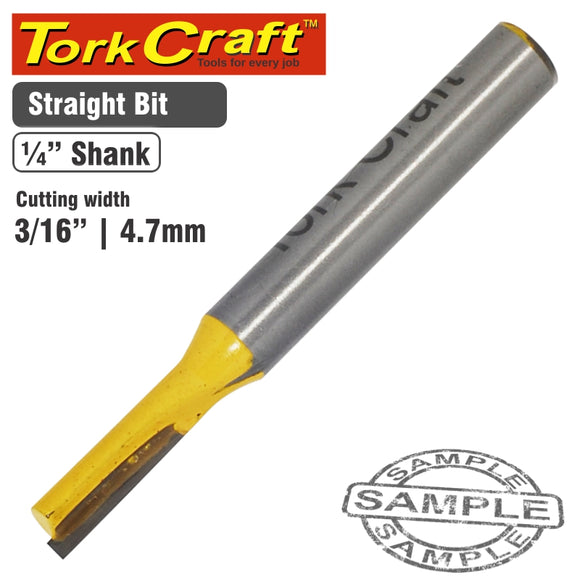 ROUTER BIT STRAIGHT 3/16' (4.762MM)