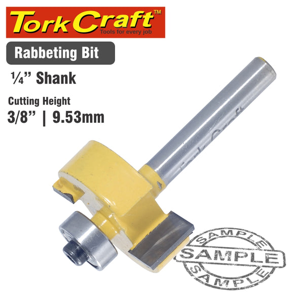 ROUTER BIT RABBETING 3/8'