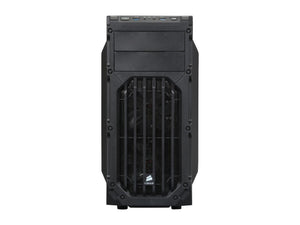 Corsair CC-9011053-WW carbide series spec-03 + Windowed side panel with 2x White LED fan , No psu ( bottom placed psu design ) , all black