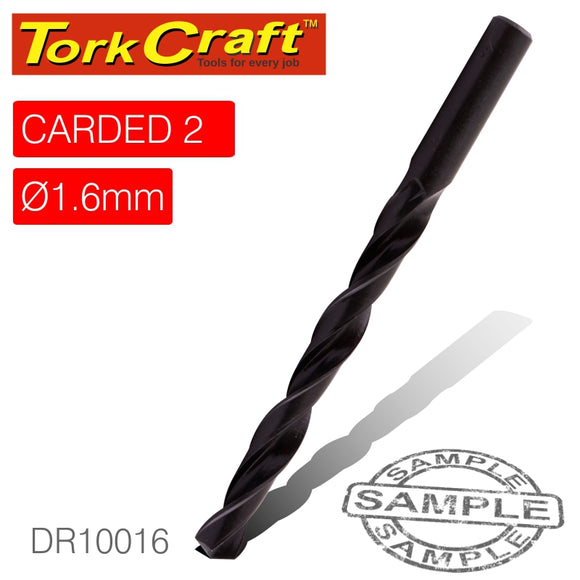 DRILL BIT HSS STANDARD 1.6MM 2/CARD