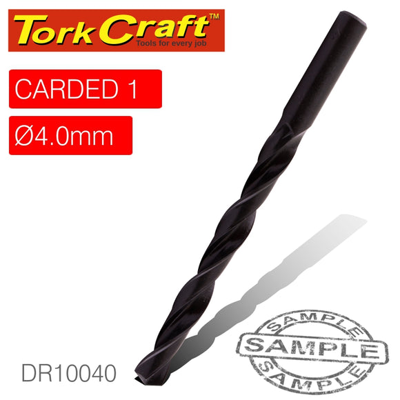 DRILL BIT HSS STANDARD 4.0MM 1/CARD