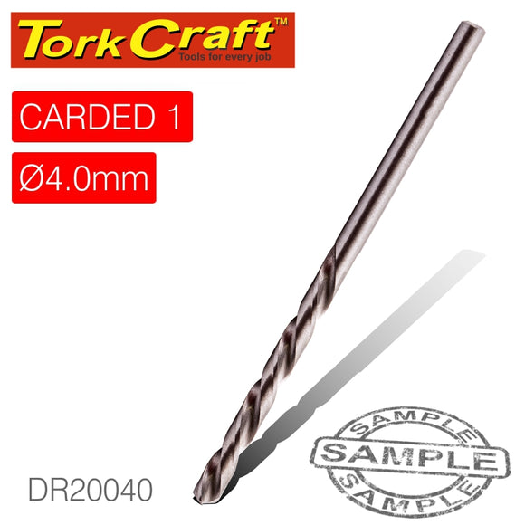 DRILL BIT HSS INDUSTRIAL 4.0MM 135DEG 1/CARD