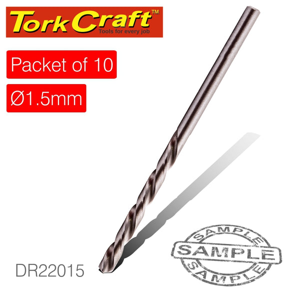 DRILL BIT HSS INDUSTRIAL 1.5MM 135DEG PACKET OF 10