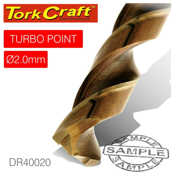 DRILL BIT HSS TURBO POINT 2.0MM 1/CARD