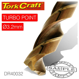 DRILL BIT HSS TURBO POINT 3.2MM 1/CARD