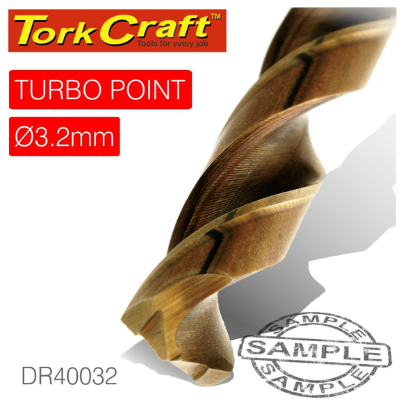 DRILL BIT HSS TURBO POINT 3.2MM 1/CARD